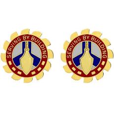416th Engineer Command Unit Crest (Serving by Building)